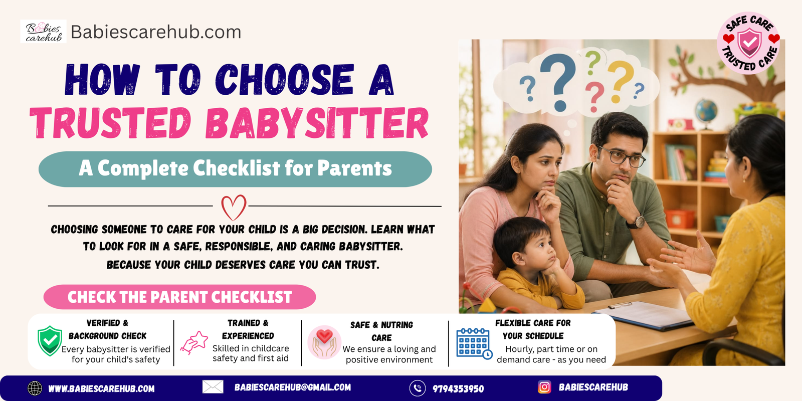 How to Choose a Trusted Babysitter: A Complete Checklist for Parents